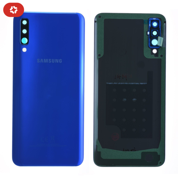 Vitre arrière samsung A50 A505F bleu - S+